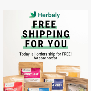 Herbaly, get your mystery gift at checkout