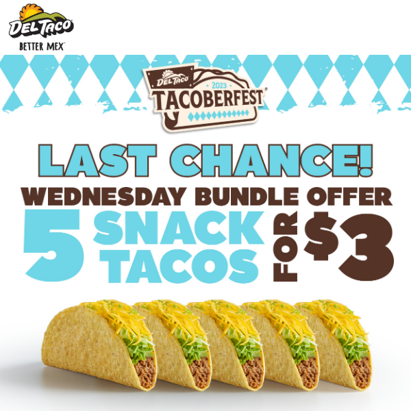 Bundle up ❄️ for the last Wednesday Taco Bundle!