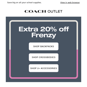 ⚠️ The Extra 20% Off Frenzy Is HERE!