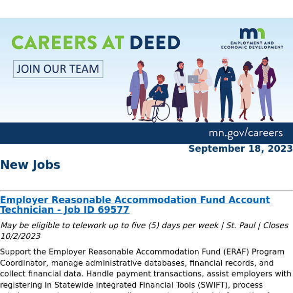 Career Opportunities at DEED