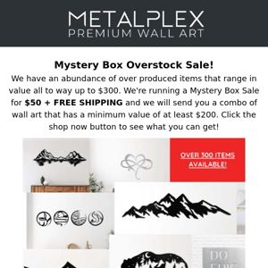 Mystery Box Sale Is Live!