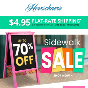 Did you get $4.95 shipping while shopping the Sidewalk Sale?