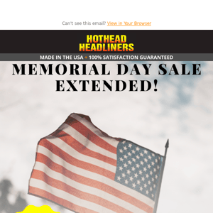 🇺🇸 Memorial Day Sale EXTENDED!