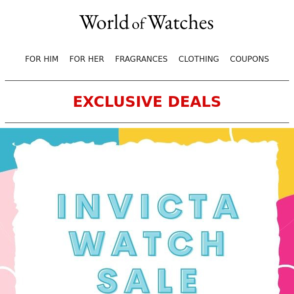 😎 CLEARANCE: Invicta Watches Right Now