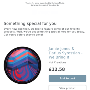 OUT NOW! Jamie Jones & Darius Syrossian - We Bring It [hot creations]