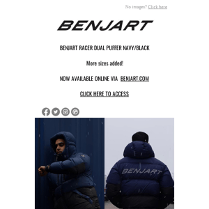 Benjart Dual Phantom Puffer - RESTOCKED IN ALL SIZES!