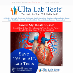 💓 Healthy Heart, Healthy Savings: 20-50% Off All Lab Tests