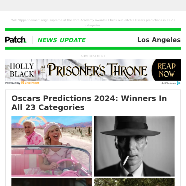 Oscars Predictions 2024: Winners In All 23 Categories (Sun 12:59:23 PM)