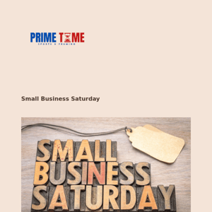 Today is Small Business Saturday