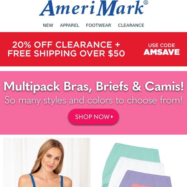 Multipack Bras, Briefs & Camis!