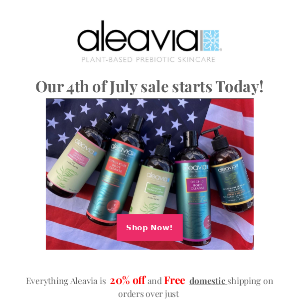 Red, White and Boom! Sale Starts Today!