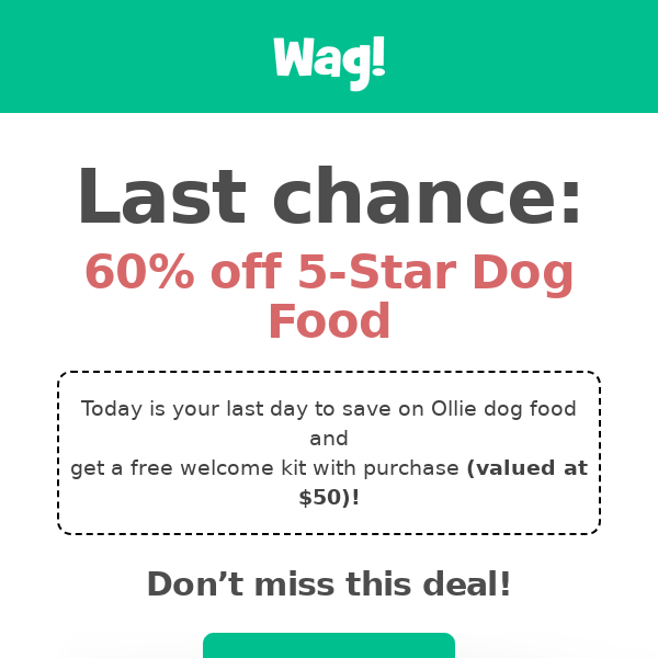 Ends today: Huge savings on pet food💲