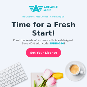 New Season, New Career: Get started with AceableAgent