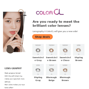 [ColorCL X Lensgraphy] 7 Colors are newly released! 🎉🎉🎉 20% off coupon code is available for a limited time!