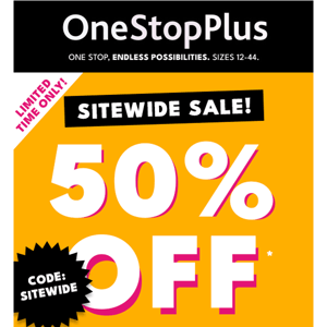 Don’t miss this! 50% off SITEWIDE!