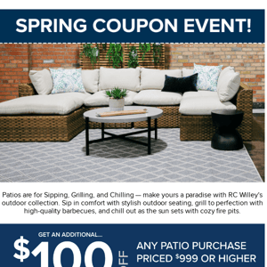 Coupons on Outdoor Living Inside!