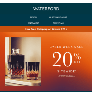 Waterford, get Free Shipping for Black Friday