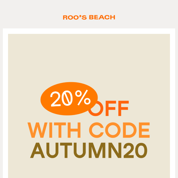 20% OFF THIS WEEKEND