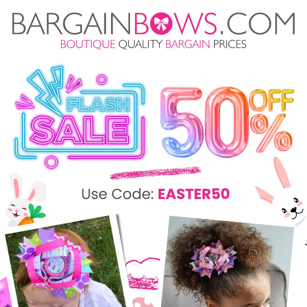 50% Off Flash Sale Easter Bows 🐇🎀