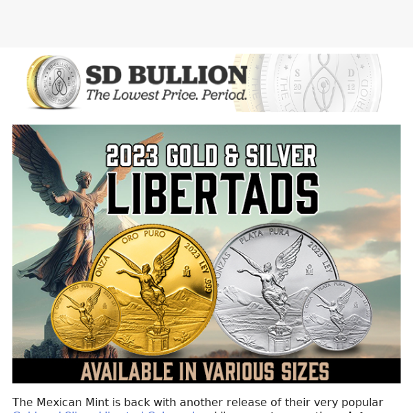 🇲🇽 2023 Gold + Silver Libertads Now On Sale