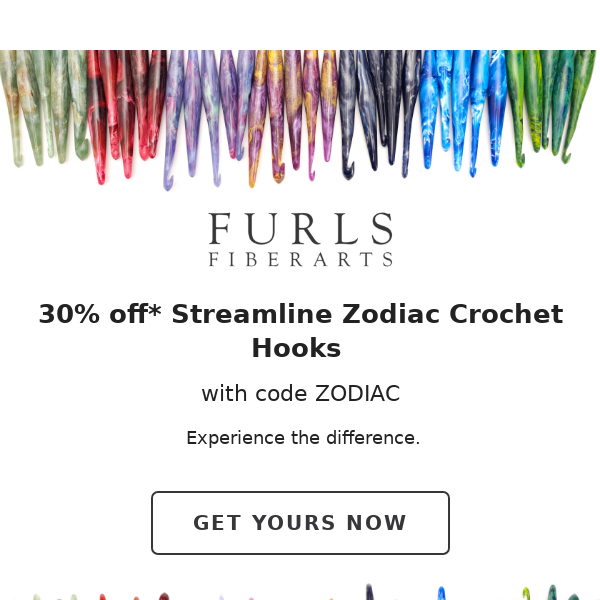 Aquarius Streamline Zodiac Crochet Hooks