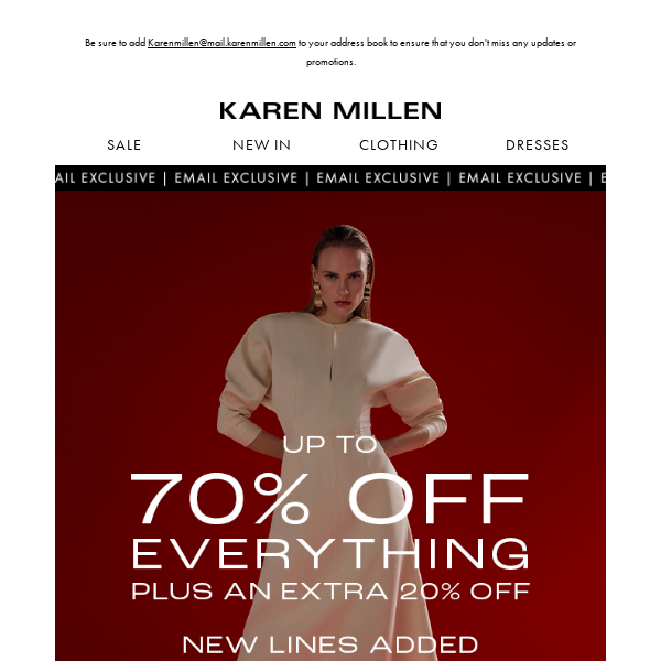 New Lines Added | Up to 70% off everything