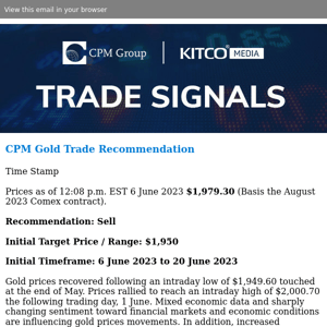 CPM Trade Signal - June 6, 2023