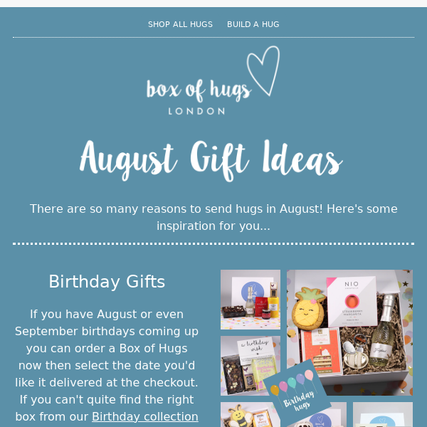 A Hug In A Box For All Your August Gifts