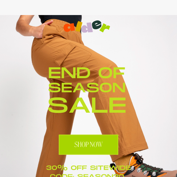 Hurry: 30% Off End of Season Sale