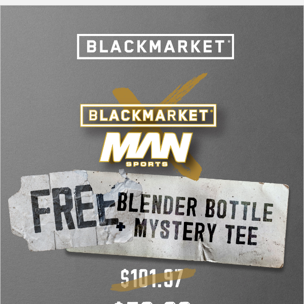Unlock Your Mystery Deal - MAN Sports x BLACKMARKET Pre-Workout + FREE Gear! 💪