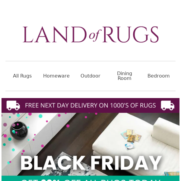 👀 Land of Rugs UK, Extra 20% Off Reduced Prices 👀