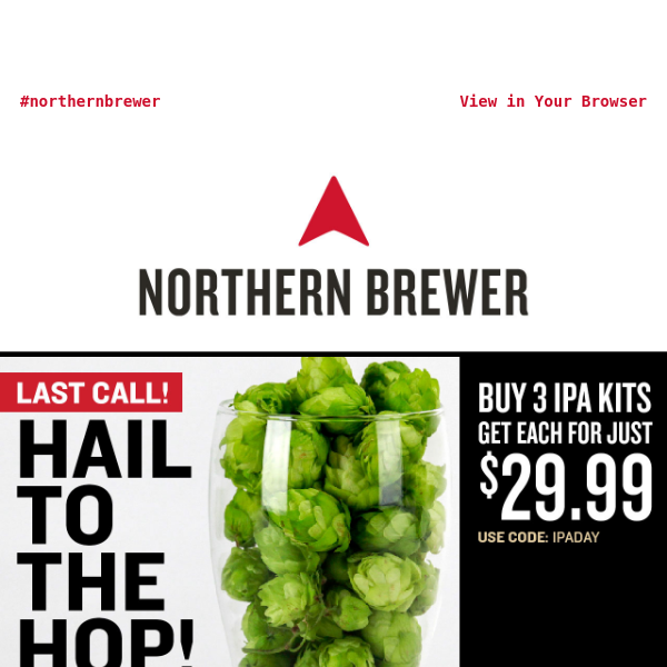 24 More Hours to Buy 3 IPA Kits for $24.99 Each