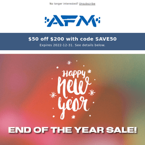 End Of The Year Sale!