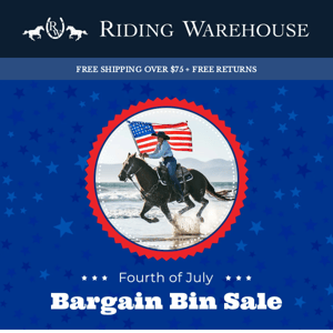 Fourth of July Bargain Bin SALE