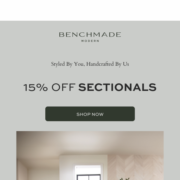 15% Off Sectionals | Styled By You, Handcrafted By Us