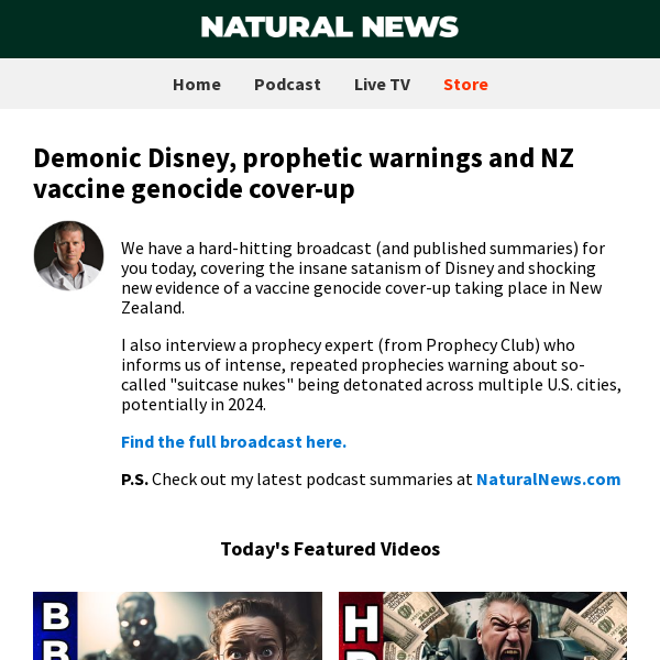 Demonic Disney, prophetic warnings and NZ vaccine genocide cover-up