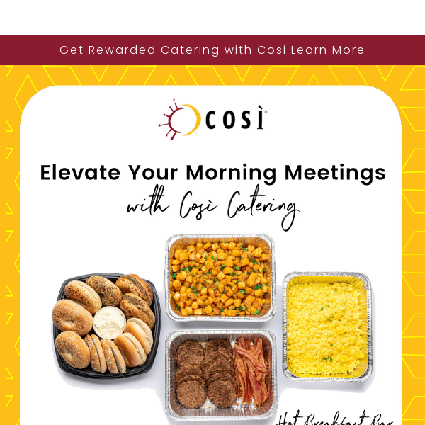 Rise and Shine with Così's Breakfast Catering