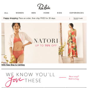 New Natori 🤝 Up to 70% Off