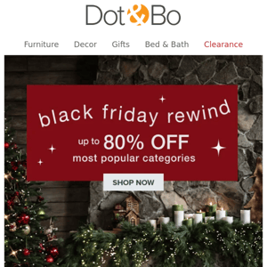 Save up to 80% off special Black Friday deals