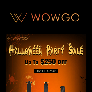 WowGo Halloween Party Sale is coming!