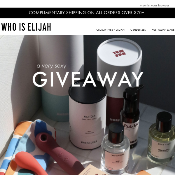 a VERY SEXY GIVEAWAY inside!