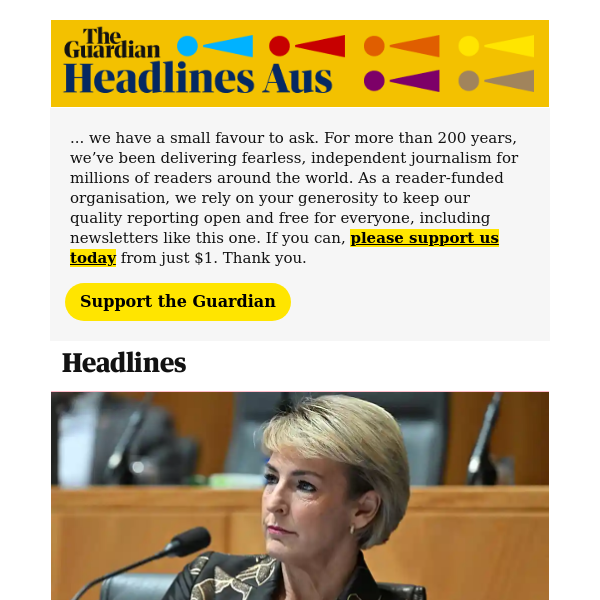 The Guardian Headlines: Australia politics live: Cash defends 2003 decision to go to war in Iraq as Greens condemn lack of remorse