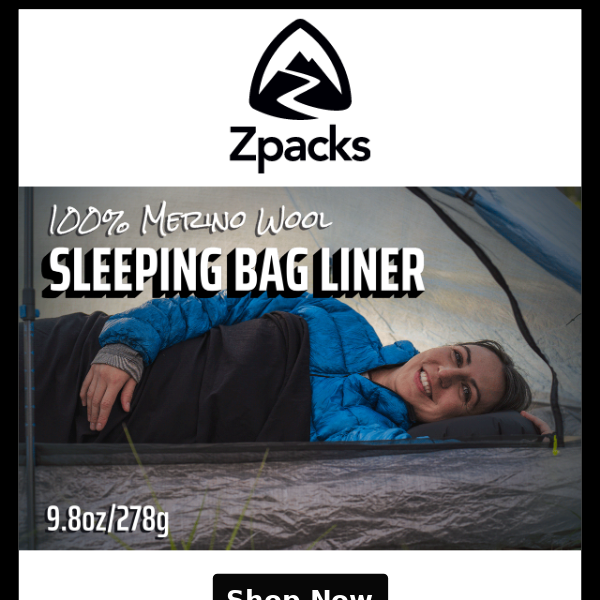 New! - Merino Wool Sleeping Bag Liner - Zpacks