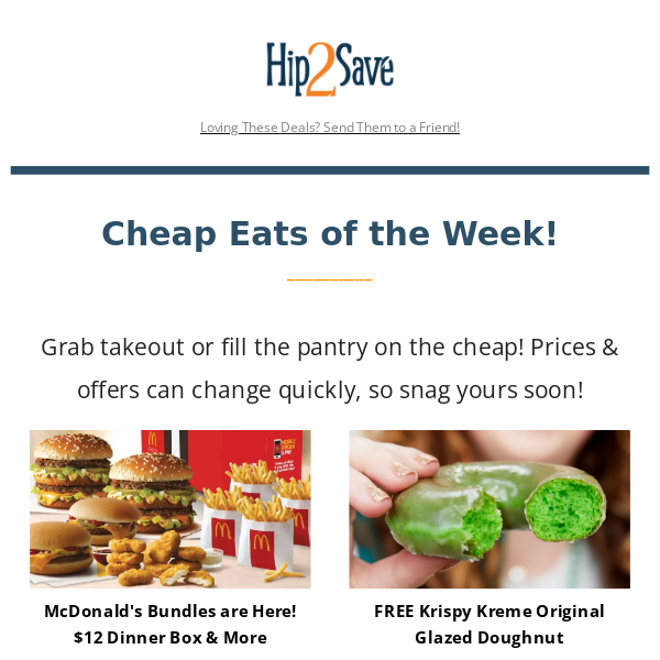 🍔 🍟 🛒 This Week’s Cheap Eats!