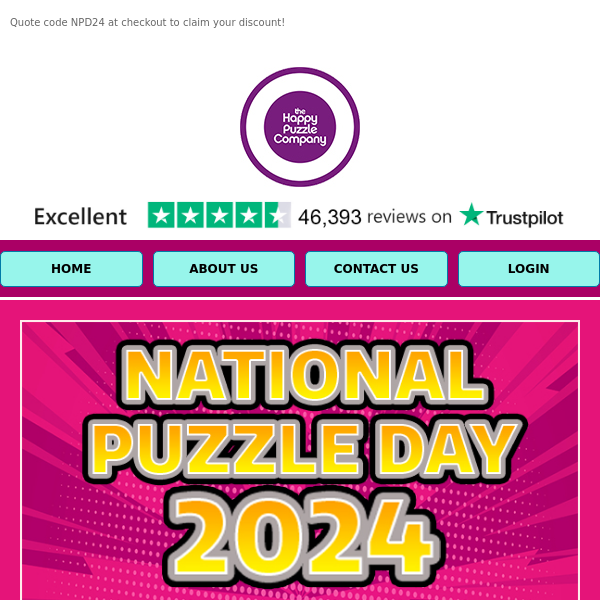 It’s National Puzzle Day TODAY! 15% off every single item.