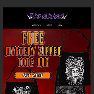 We're giving away FREE Bags TODAY! 🖤💀🎈