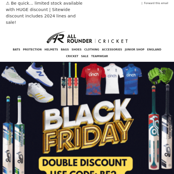 Cricket Gear 🥳 A $1366.73 This Week Only! B $1233.39 This Week Only! Don't  miss out on Crazy Deals during our Weekly Sale! A E10001-001…