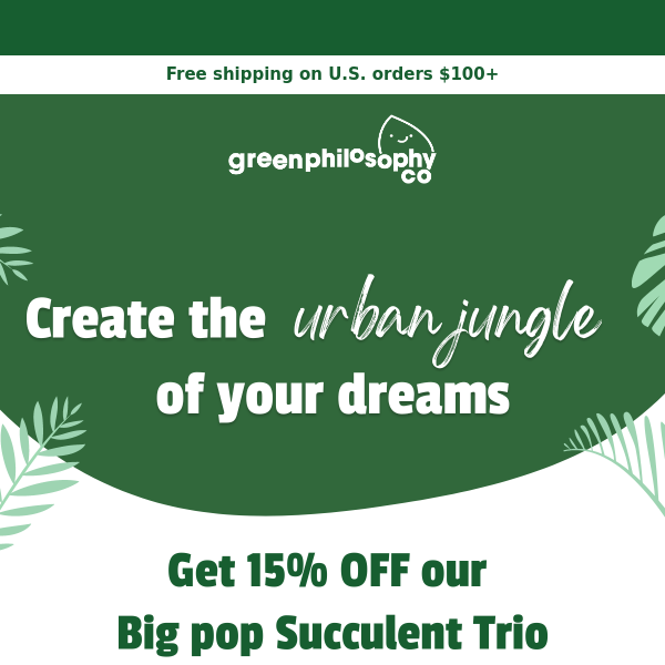 Save 15% on our Big Pop Succulent Trio 🔥