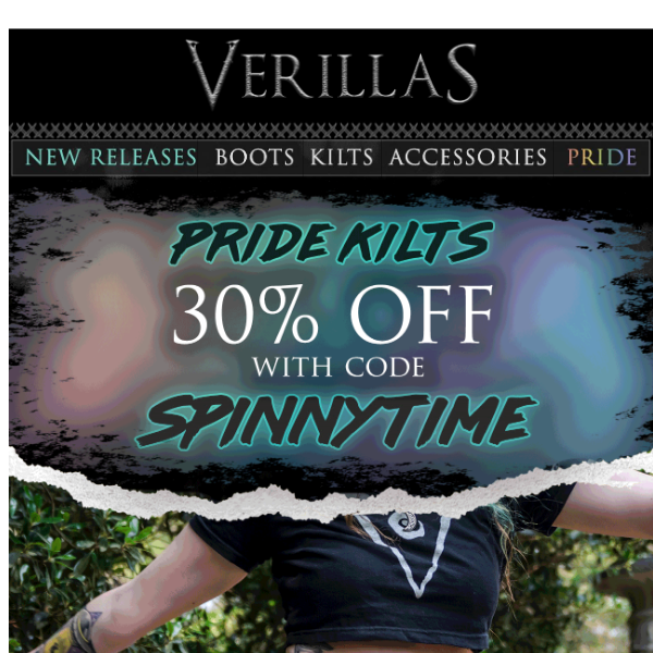 30% Off Pride Kilts @ Verillas! 🌈
