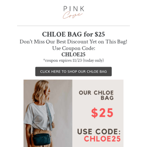 Early Black Friday Deal - Chloe Bag $25